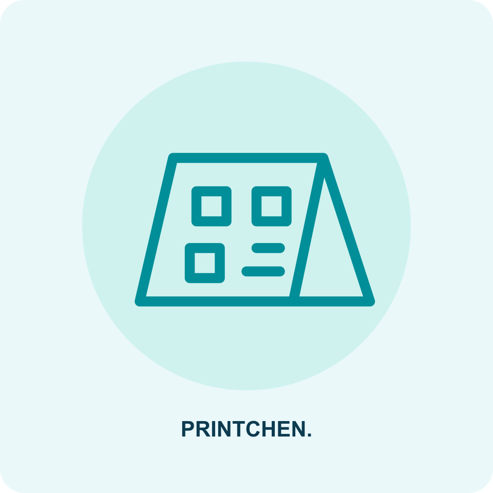 Product illustration: QR Desk Sign